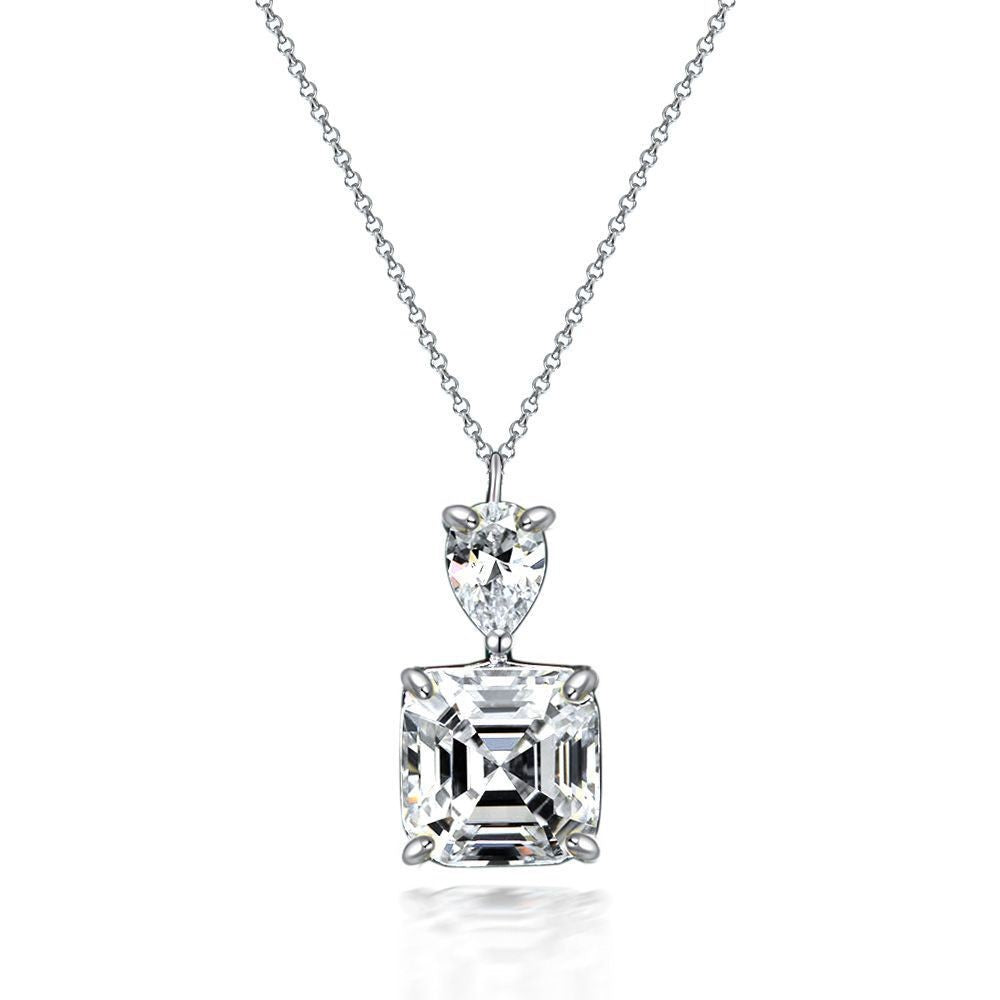 2 Carat D coloer Asscher Cut Lab-Grown Diamond Pendant | Perfect Gift For Her