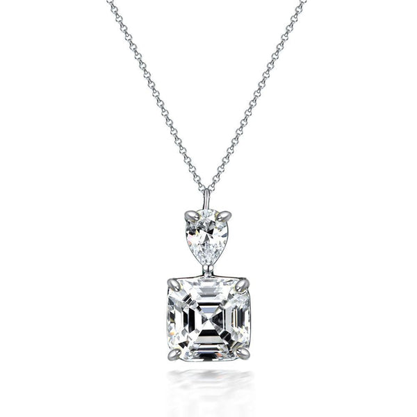 2 Carat D coloer Asscher Cut Lab-Grown Diamond Pendant | Perfect Gift For Her