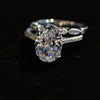 2 Carat Oval Shape D Color Lab-Created Diamond Wedding Ring Set | Luxury Halo Design for Timeless Love