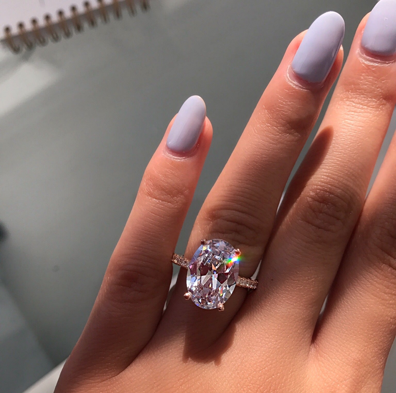 2 Carat Oval Shape D Color Lab-Created Diamond Wedding Ring Set | Luxury Halo Design for Timeless Love