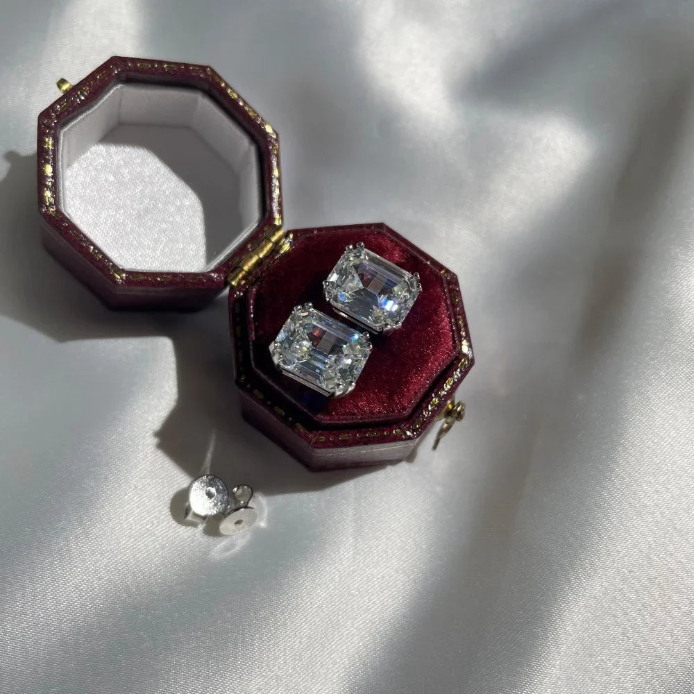 4 Carat D-Color Emerald Cut Lab-Grown Diamond Stud Earring | Crafted In Luxurious Design