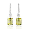 6 Carat Brilliant Emerald Cut Long Tassel Lab-Created Diamond Earring | Minimalist Earring For Her