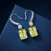 6 Carat Brilliant Emerald Cut Long Tassel Lab-Created Diamond Ring | Minimalist Earring For Her