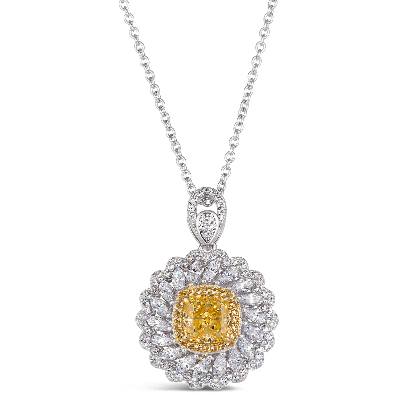 6-carat Cushion-cut Daisy Flower diamond ring, featuring a stunning halo design. Perfect for weddings, anniversaries, and special moments.