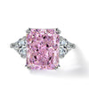 10 Carat Vivid Pink Brillant Cut Diamond Anniversary Ring |Three Stone Ring