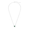1 Carat Mini Green Lab-Created Emerald Halo Pendant | Minimalism Style Gift For Her