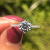1 Carat Round Brillant Cut D Color Lab-Grown Diamond Ring