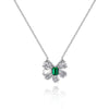 1 Carat Vivid Green Lab-Created Emerald Love Bow Pendant | Best Anniversary Gift For Her