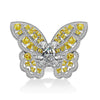 20+ Carat Canary Yellow Butterfly Lab-Grown Diamond Cocktail Ring