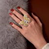 20+ Carat Canary Yellow Butterfly Lab-Grown Diamond Cocktail Ring