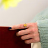 2 Carat Brilliant Radiant Cut Vivid Yellow Lab-Created Diamond Ring | Minimalist Best Solitaire Engagement Ring