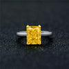 2 Carat Brilliant Radiant Cut Vivid Yellow Lab-Created Diamond Ring | Minimalist Best Solitaire Engagement Ring