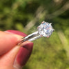 2 Carat Brilliant Round D Color Lab-Grown Six Prong Solitaire Engagement Ring
