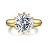 2-carat brilliant round D color diamond solitaire ring with minimalist design, ideal for luxury engagements and timeless elegance.