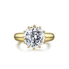 2-carat brilliant round D color diamond solitaire ring with minimalist design, ideal for luxury engagements and timeless elegance.
