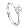 2 Carat Brilliant Round D Color Lab-Grown Six Prong Solitaire Engagement Ring
