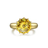 2-carat brilliant round canary yellow lab-grown diamond solitaire ring with minimalist design, ideal for luxury engagements and timeless elegance.