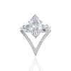 2 Carat D Color Brilliant Cut Diamond Ring with Luxury Halo Design