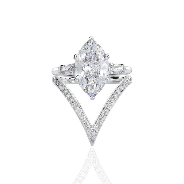 2 Carat D Color Brilliant Cut Diamond Ring with Luxury Halo Design