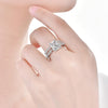 2-carat D-color cushion-cut diamond wedding ring set with luxury halo design, perfect for engagements and weddings.
