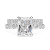 2-carat D-color cushion-cut diamond wedding ring set with luxury halo design, perfect for engagements and weddings.