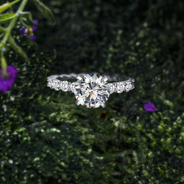 2 Carat Eternity Ring Lab-Grown Diamond Four Prong Solitaire Best Engagement Ring
