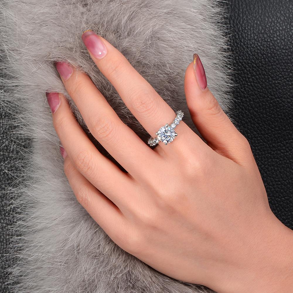 2 Carat Eternity Ring Lab-Grown Diamond Four Prong Solitaire Best Engagement Ring