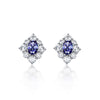 2 Carat Genuine Lab-Grown Sapphire Oval Cut Earring Stud | Luxury Halo Earring Best Gift For Her