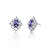2 Carat Genuine Lab-Grown Sapphire Oval Cut Earring Stud | Luxury Halo Earring Best Gift For Her