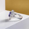 2 Carat Genuine Lab-Grown Sapphire Oval Shape Halo Ring | Best Gift For Her