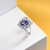 2 Carat Genuine Lab-Grown Sapphire Oval Shape Halo Ring | Best Gift For Her