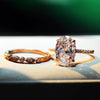 2 Carat Oval Shape D Color Lab-Created Diamond Wedding Ring Set | Luxury Halo Design for Timeless Love