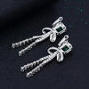 2 Carat Vivid Green Lab-Created Emerald Long Tassel Earring | Best Anniversary Gift For