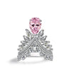 2 Carat Vivid Pink Brilliant Cut Diamond Simulant Anniversary Ring |Three Stone Ring