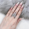 2 Carat Vivid Pink Pear Cut Diamond Simulant Cocktail Angel Wing Ring| Best Gift For Her