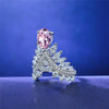 2 Carat Vivid Pink Pear Cut Diamond Simulant Cocktail Angel Wing Ring| Best Gift For Her