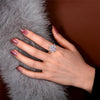 2 Carat Vivid Pink Pear Cut Diamond Simulant Double Halo Cocktail Ring| Best Gift For Her