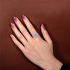 2 Carat Vivid Pink Pear Cut Diamond Simulant Double Halo Cocktail Ring| Best Gift For Her