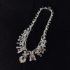 300+carat vivid green emerald necklace in 925 silver with elegant queen-style design.