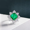 3 carat vivid green emerald halo ring with perfect for engagement and wedding