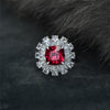 3 Carat Genuine Lab-Grown Red Ruby Cushion Halo Ring | Luxury Halo Engagement Ring Best Gift For Her