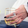 3 Carat Hexagon Step-Cut D Color Diamond Ring | Luxury Halo Design for Engagement