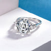 3 Carat Hexagon Step-Cut D Color Diamond Ring | Luxury Halo Design for Engagement