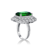 3 Carat Lab-Created Emerald Double Halo Anniversary Engagement Ring