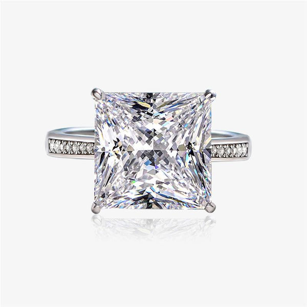 3-carat princess cut D-color diamond solitaire engagement ring with luxurious design, perfect for timeless elegance and special moments.