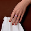 3 Carat Vivid Pink Heart Shape Diamond Simulant Cocktail Ring| Best Three Stone Anniversary Ring