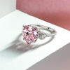 3 Carat Vivid Pink Heart Shape Diamond Simulant Cocktail Ring| Best Three Stone Anniversary Ring