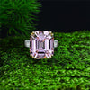 Vivid Pink Diamond Three-Stone Wedding Anniversary Three Stone Anniversary Ring
