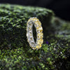 4 Carat Eternity Vivid Yellow Lab-Grown Diamond Brilliant Cut Ring | Best Wedding Ring. A minimalist eternity design perfect for luxurious engagements.
