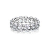 4-carat brilliant Oval Cut D color Lab-Grown diamond eternity ring. A minimalist eternity design perfect for luxurious engagements.